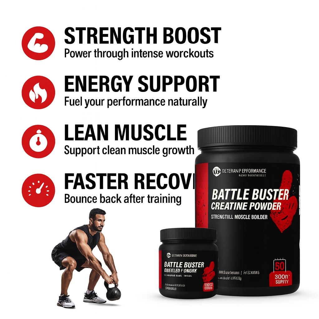 BATTLE BUSTER - Creatine Powder - Strength & Muscle Builder