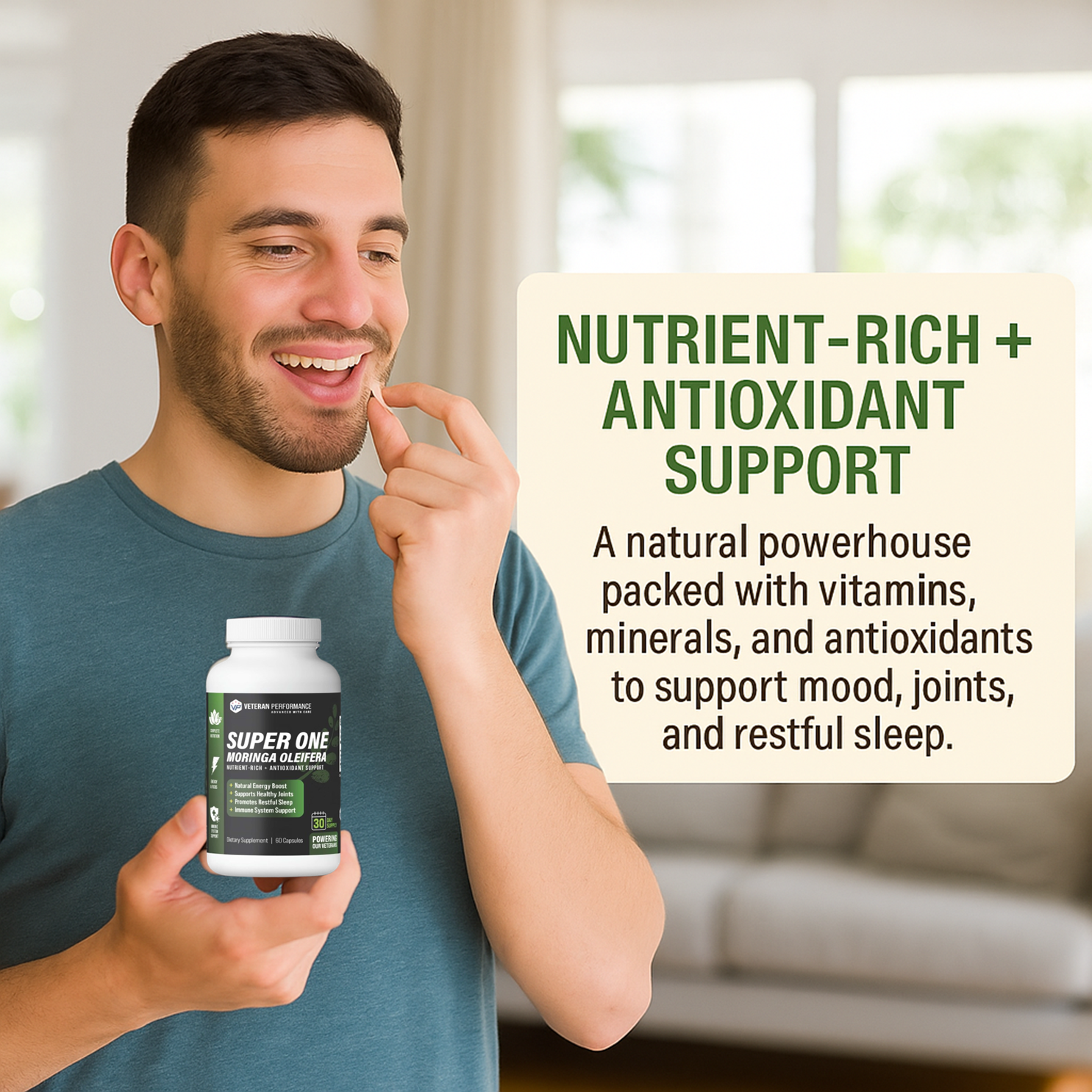 Super One Moringa Oleifera - Nutrient Rich + Antioxidant Support