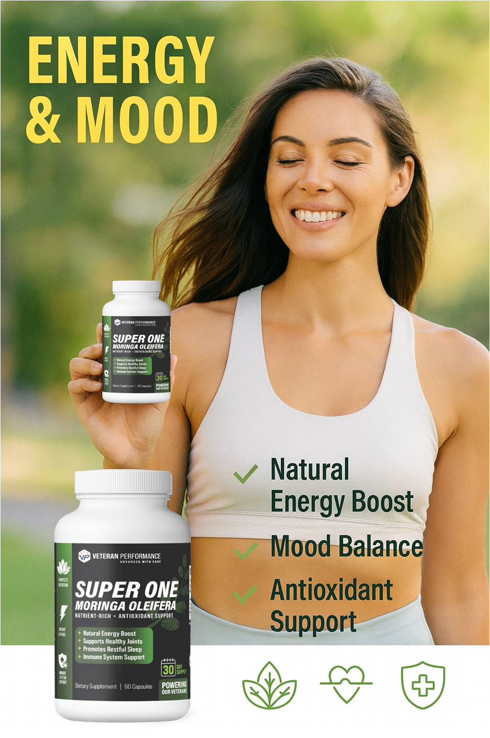 Super One Moringa Oleifera - Nutrient Rich + Antioxidant Support