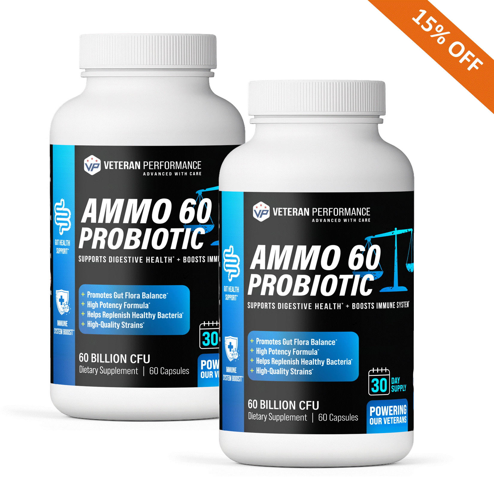 AMMO 60 PROBIOTIC - 60 Billion CFU - Support Digestive Health + Boost Immune System