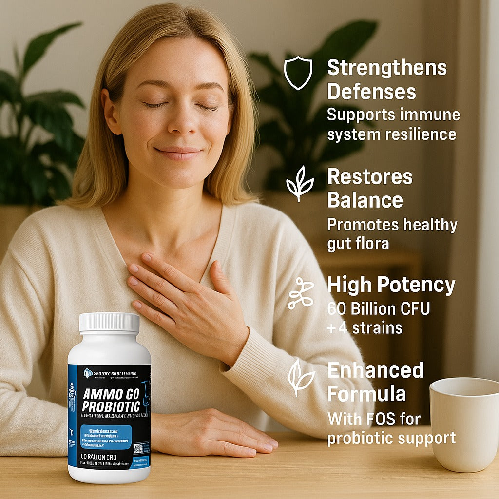 AMMO 60 PROBIOTIC - 60 Billion CFU - Support Digestive Health + Boost Immune System